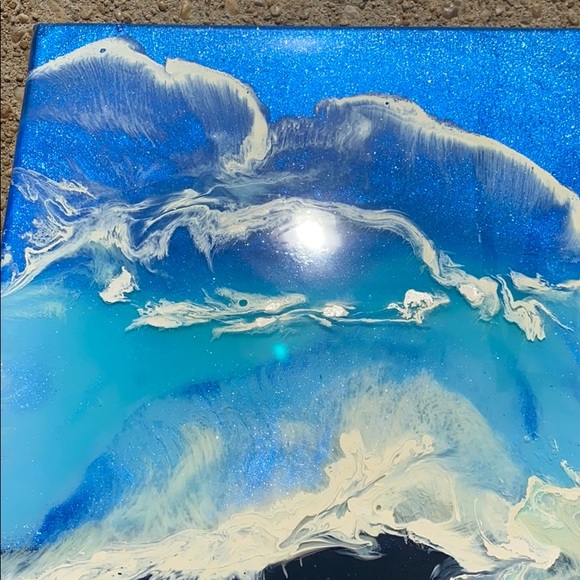 Original Resin Ocean Art Painting - Picture 2 of 5